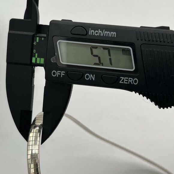 Silver 925 Sterling Woman’s Choker Omega Necklace. 5.7mm Width 16 Inch Length. - Picture 6 of 6